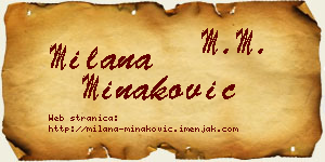 Milana Minaković vizit kartica